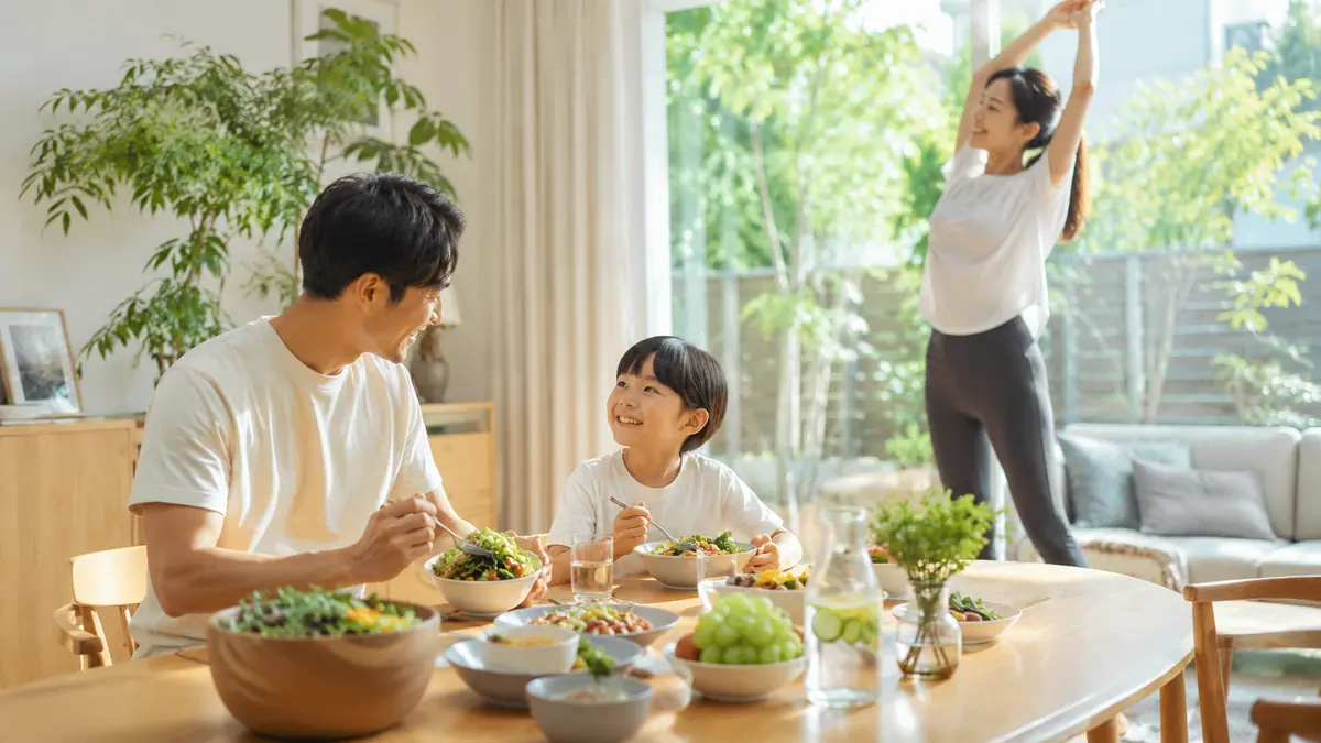 食とライフスタイルをつなぐウェルネス商品の考え方のイメージ